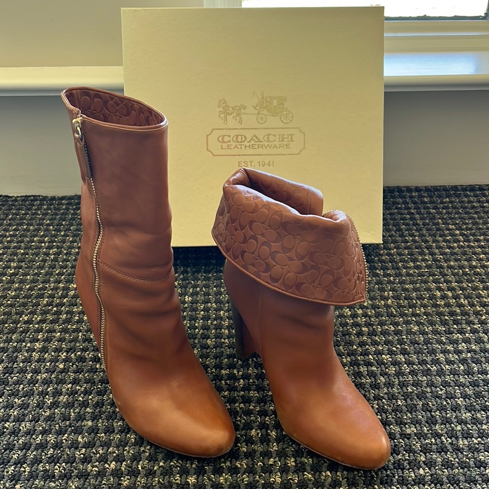 Coach leather boot size 9